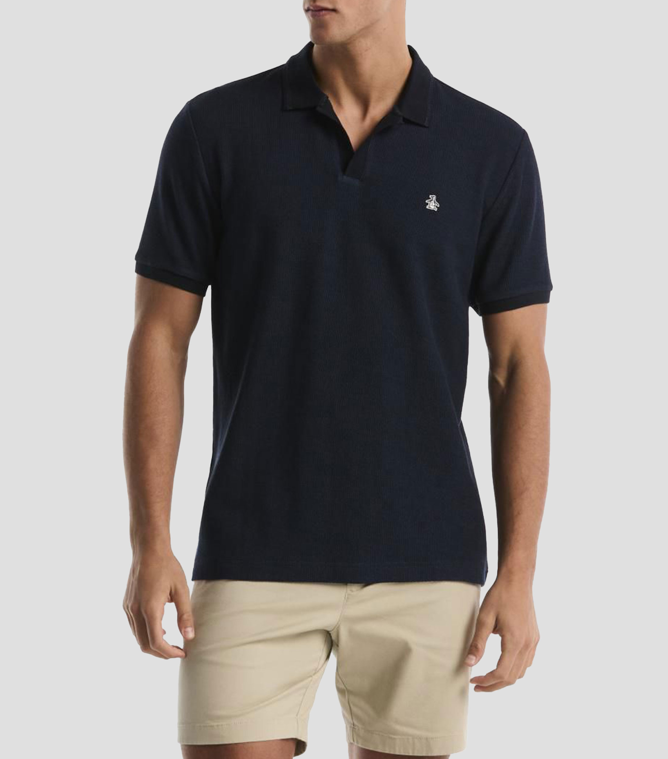 Playera tipo polo manga corta lisa Hombre